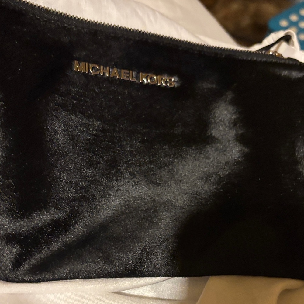 Michael Kors Shiny Black Cosmetic Bag
